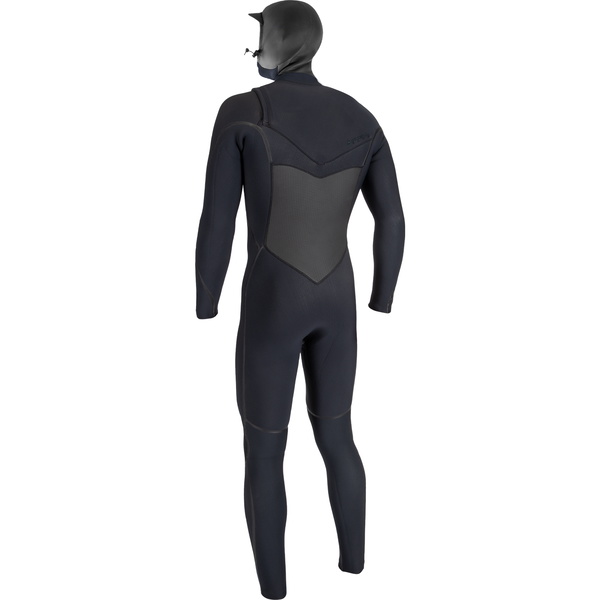 2025 O'Neill Heren Psycho Tech 6/4mm Borst Ritssluiting Met Capuchon Wetsuit 5545 - Black